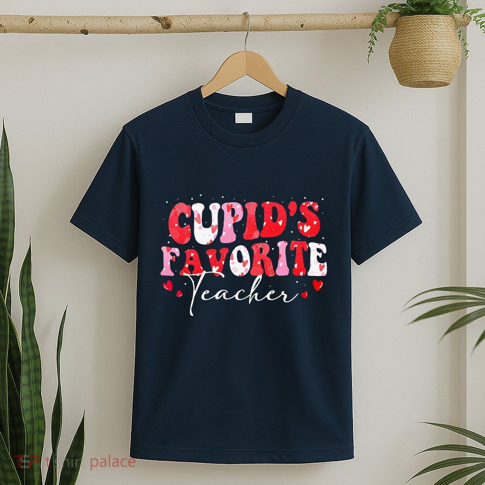 Cupid's Favorite Teacher Retro Valentines Day T-Shirt