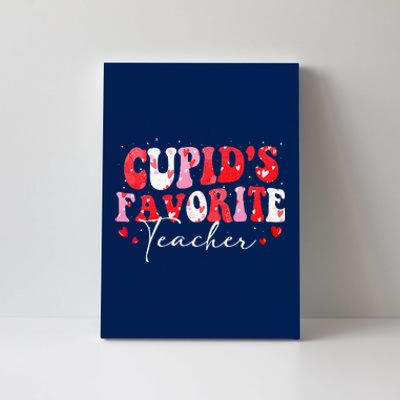 Cupid's Favorite Teacher Retro Valentines Day Canvas