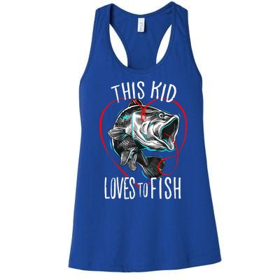 Cool Fishing This Loves To Fish Gift Women's Racerback Tank