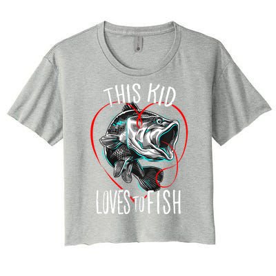 Cool Fishing This Loves To Fish Gift Women's Crop Top Tee