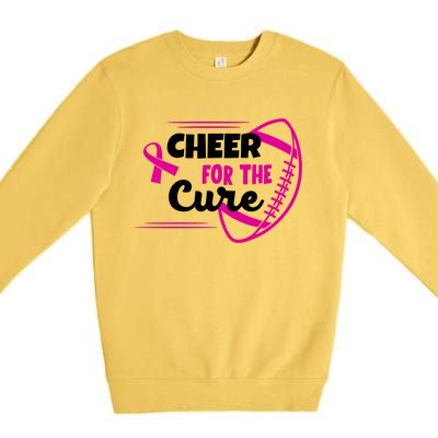 Cheer For The Cure Breast Cancer Awareness Premium Crewneck Sweatshirt