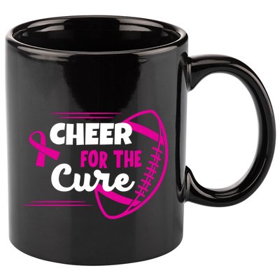 Cheer For The Cure Breast Cancer Awareness 11oz C Handle Ceramic Mug