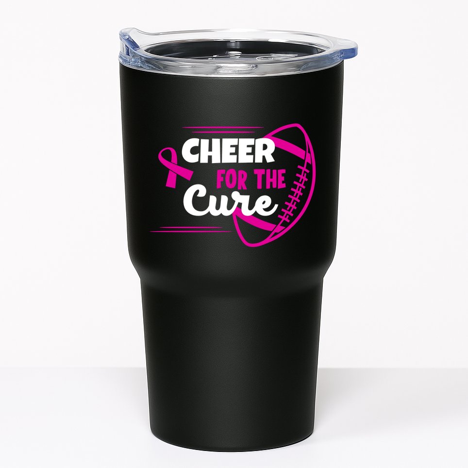 Cheer For The Cure Breast Cancer Awareness Tumbler