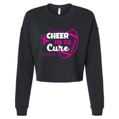 Cheer For The Cure Breast Cancer Awareness Cropped Pullover Crew