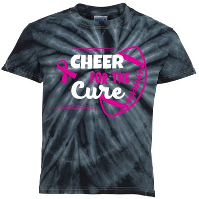 Cheer For The Cure Breast Cancer Awareness Kids Tie-Dye T-Shirt