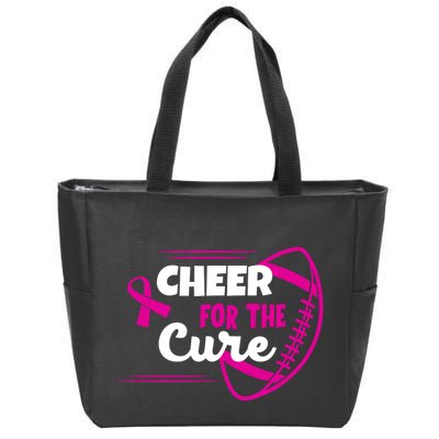 Cheer For The Cure Breast Cancer Awareness Zip Tote Bag