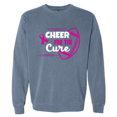 Cheer For The Cure Breast Cancer Awareness Garment-Dyed Sweatshirt