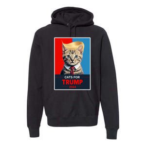 Cats For Trump 2024 Premium Hoodie