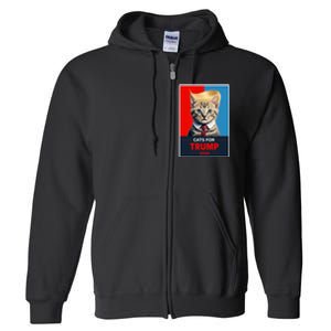 Cats For Trump 2024 Full Zip Hoodie