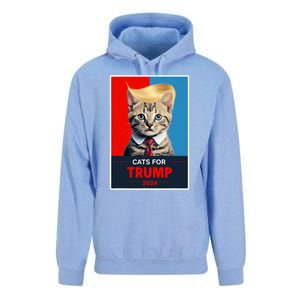 Cats For Trump 2024 Unisex Surf Hoodie