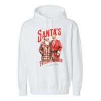 Christmas Funny Trump Santas Favorite Felon Since 2024 Xmas Gift Garment-Dyed Fleece Hoodie