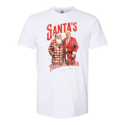 Christmas Funny Trump Santas Favorite Felon Since 2024 Xmas Gift Softstyle CVC T-Shirt