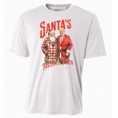 Christmas Funny Trump Santas Favorite Felon Since 2024 Xmas Gift Cooling Performance Crew T-Shirt