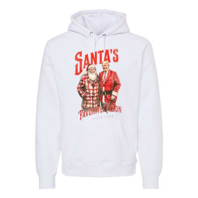 Christmas Funny Trump Santas Favorite Felon Since 2024 Xmas Gift Premium Hoodie