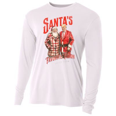 Christmas Funny Trump Santas Favorite Felon Since 2024 Xmas Gift Cooling Performance Long Sleeve Crew