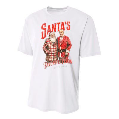 Christmas Funny Trump Santas Favorite Felon Since 2024 Xmas Gift Performance Sprint T-Shirt