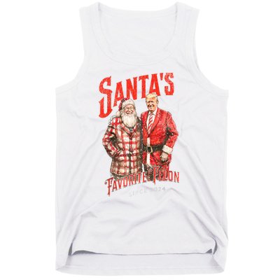 Christmas Funny Trump Santas Favorite Felon Since 2024 Xmas Gift Tank Top