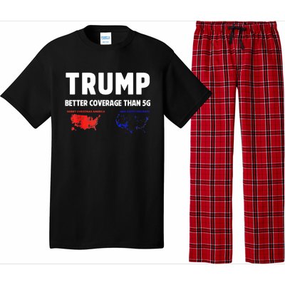 Christmas Funny Trump Better Coverage Politics Xmas Gift Pajama Set