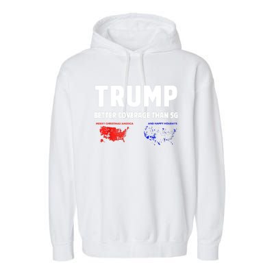 Christmas Funny Trump Better Coverage Politics Xmas Gift Garment-Dyed Fleece Hoodie