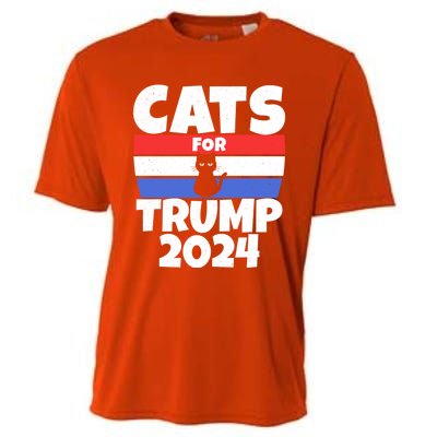 Cats For Trump 2024 Cat Owner Republican Cool Gift Cooling Performance Crew T-Shirt