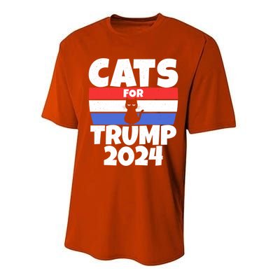 Cats For Trump 2024 Cat Owner Republican Cool Gift Performance Sprint T-Shirt