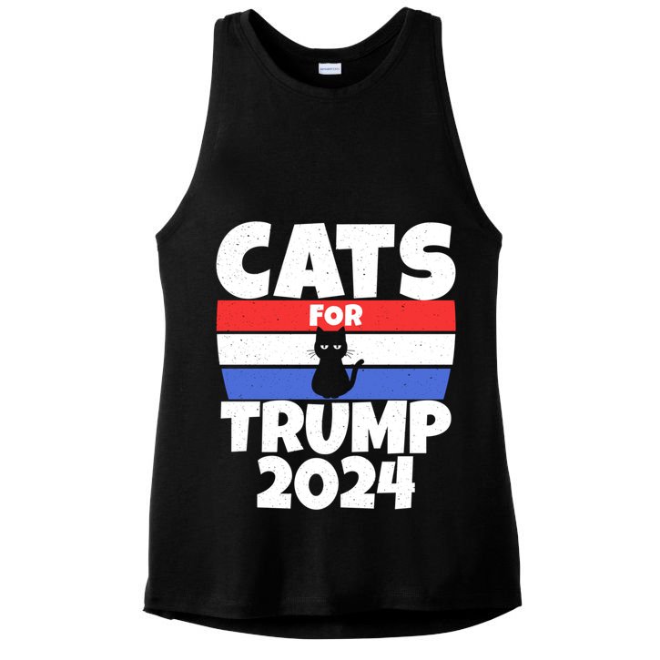 Cats For Trump 2024 Cat Owner Republican Cool Gift Ladies PosiCharge Tri-Blend Wicking Tank