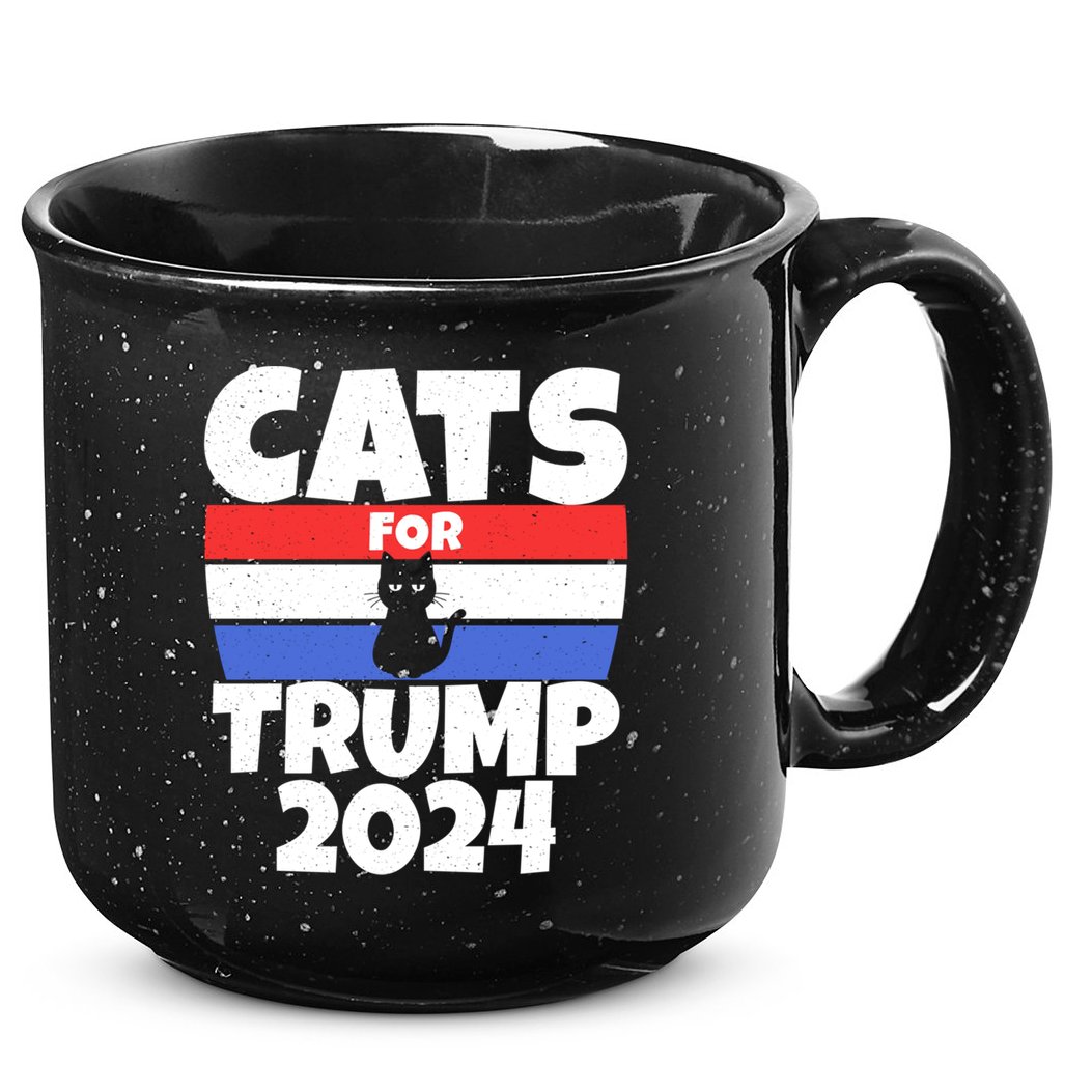 Cats For Trump 2024 Cat Owner Republican Cool Gift 15oz Campfire Ceramic Mug