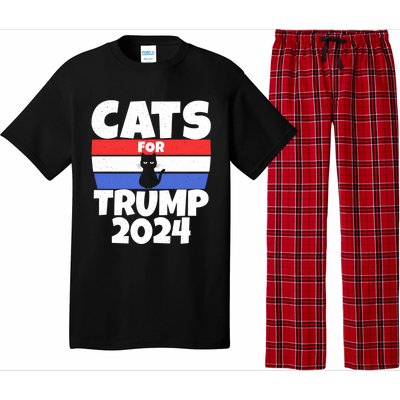 Cats For Trump 2024 Cat Owner Republican Cool Gift Pajama Set