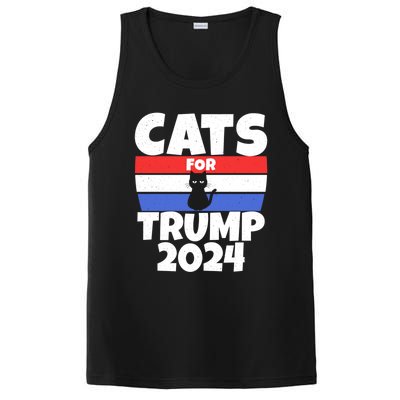 Cats For Trump 2024 Cat Owner Republican Cool Gift PosiCharge Competitor Tank