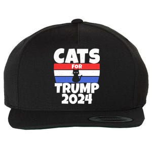 Cats For Trump 2024 Cat Owner Republican Cool Gift Wool Snapback Cap