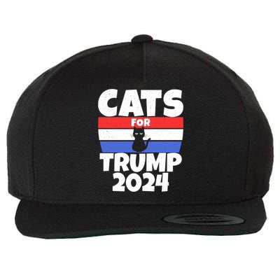 Cats For Trump 2024 Cat Owner Republican Cool Gift Wool Snapback Cap