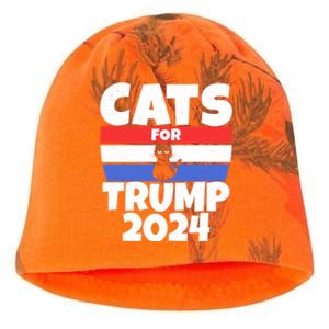 Cats For Trump 2024 Cat Owner Republican Cool Gift Kati - Camo Knit Beanie