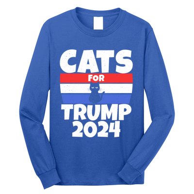 Cats For Trump 2024 Cat Owner Republican Cool Gift Long Sleeve Shirt