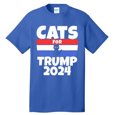 Cats For Trump 2024 Cat Owner Republican Cool Gift Tall T-Shirt