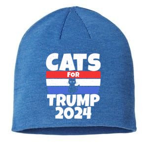 Cats For Trump 2024 Cat Owner Republican Cool Gift Sustainable Beanie