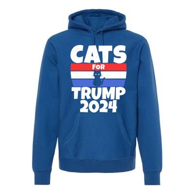 Cats For Trump 2024 Cat Owner Republican Cool Gift Premium Hoodie