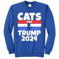 Cats For Trump 2024 Cat Owner Republican Cool Gift Tall Sweatshirt