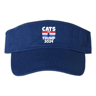 Cats For Trump 2024 Cat Owner Republican Cool Gift Valucap Bio-Washed Visor