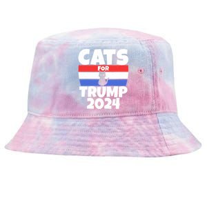 Cats For Trump 2024 Cat Owner Republican Cool Gift Tie-Dyed Bucket Hat