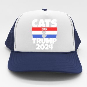 Cats For Trump 2024 Cat Owner Republican Cool Gift Trucker Hat