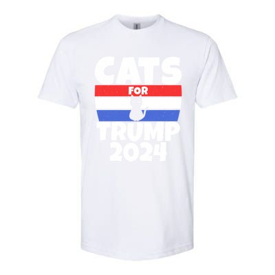 Cats For Trump 2024 Cat Owner Republican Cool Gift Softstyle CVC T-Shirt