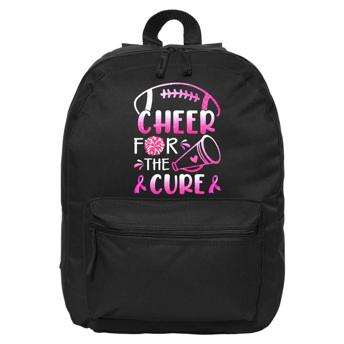 Cheer For The Cure Breast Cancer Awareness 16 in Basic Backpack