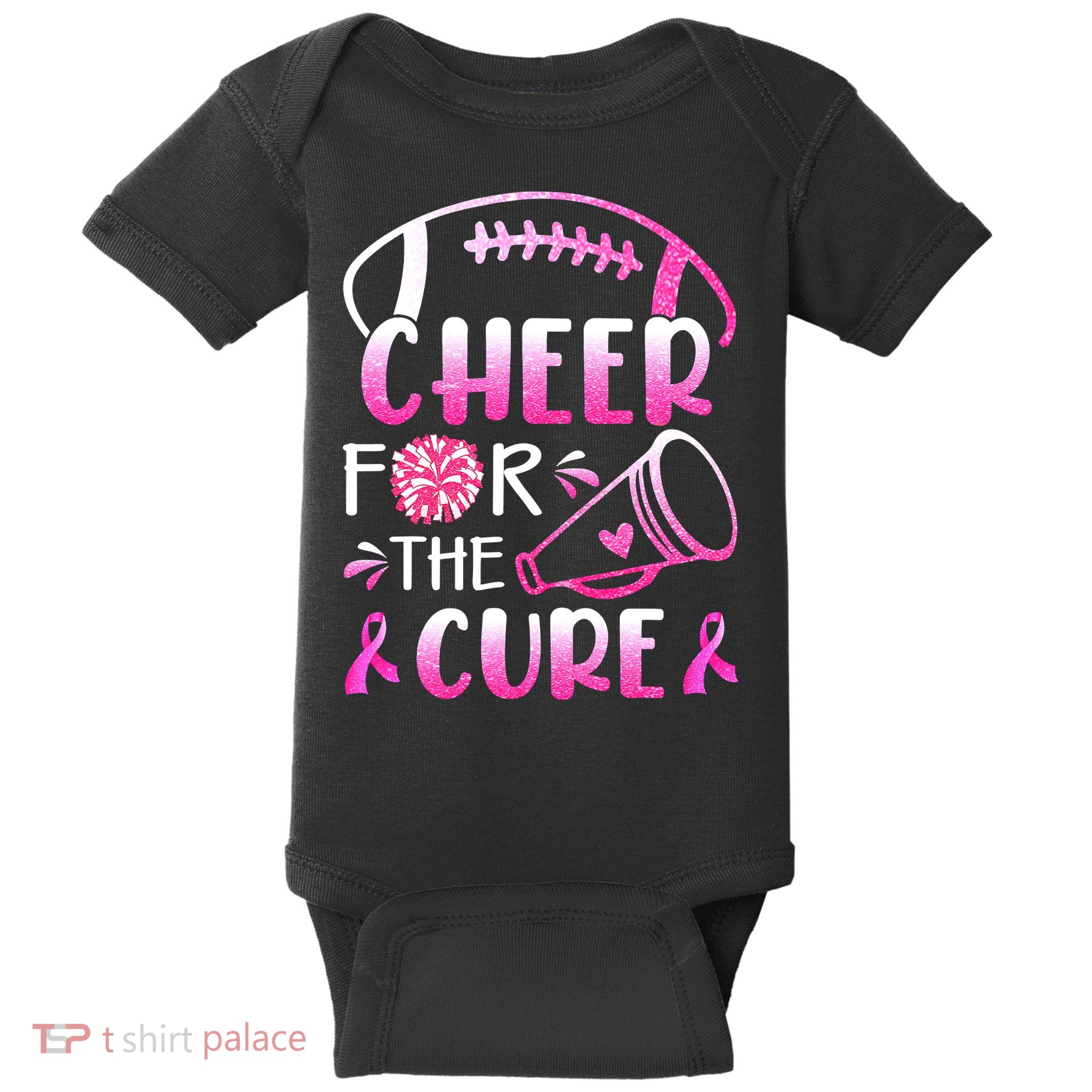 Cheer For The Cure Breast Cancer Awareness Baby Bodysuit