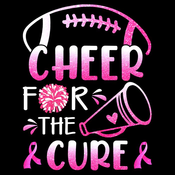 Cheer For The Cure Breast Cancer Awareness Women's V-Neck T-Shirt