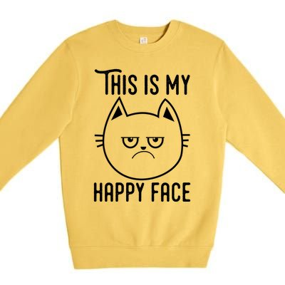 Cat Funny T Graphic Premium Crewneck Sweatshirt