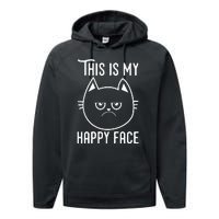 Cat Funny T Graphic Performance Fleece Hoodie