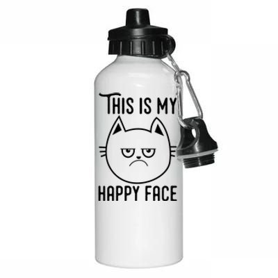 Cat Funny T Graphic Aluminum Water Bottle