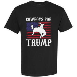 Cowboys For Trump Western Trump Supporter Garment-Dyed Heavyweight T-Shirt