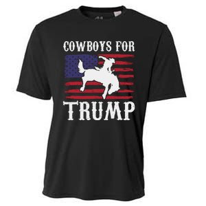 Cowboys For Trump Western Trump Supporter Cooling Performance Crew T-Shirt