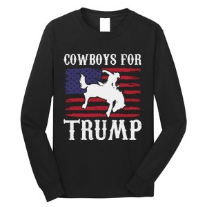 Cowboys For Trump Western Trump Supporter Long Sleeve Shirt